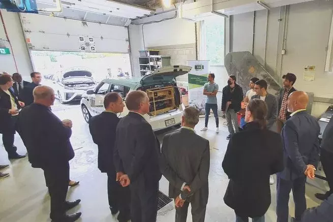 During a delegation trip to Canada on the topic of hydrogen technologies, the participants visit a local player. (Source: Saxony Trade & Invest Corp. - WFS, 2022)