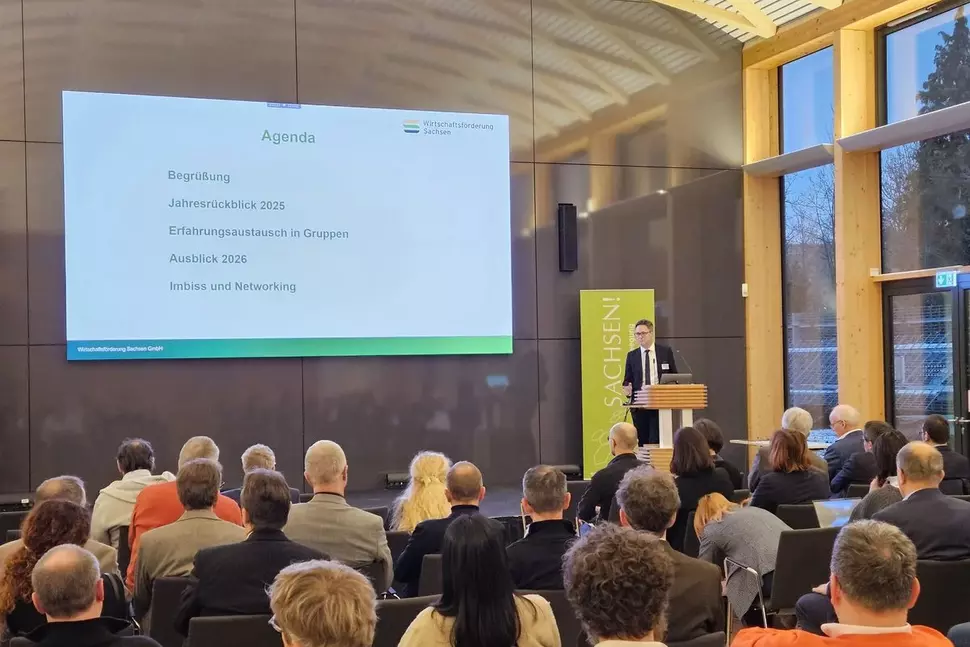 Thomas Horn, Geschäftsführer der Wirtschaftsförderung Sachsen GmbH (WFS) gibt einen Ausblick auf geplante Aktivitäten in 2026