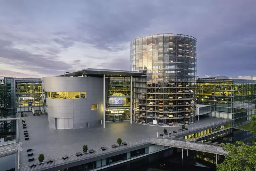 VW's "Transparent Factory" in Dresden