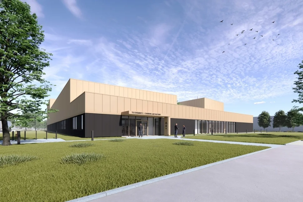Visualization of the New Carbon Lab Factory Building at Chemnitz University of Technology