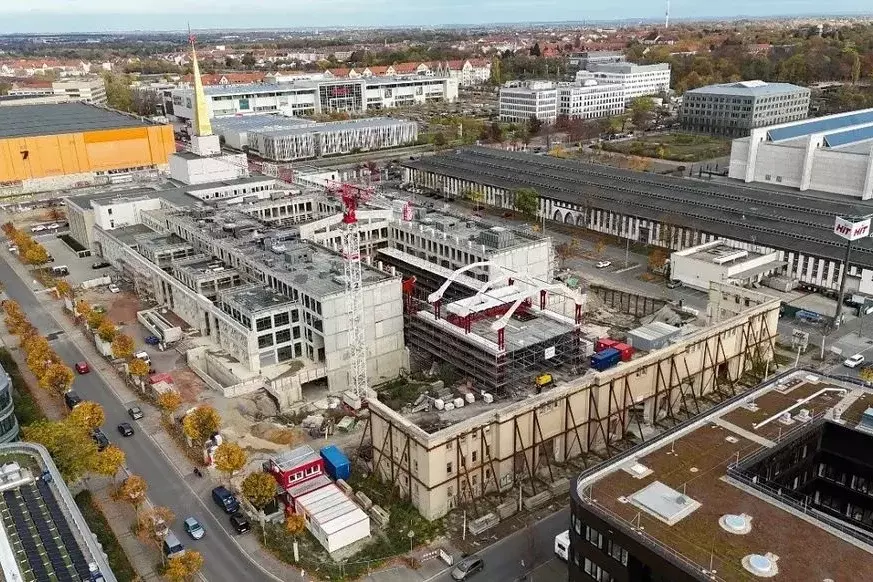 Construction Site Innovation Center Hall 12, Bio City Campus Leipzig