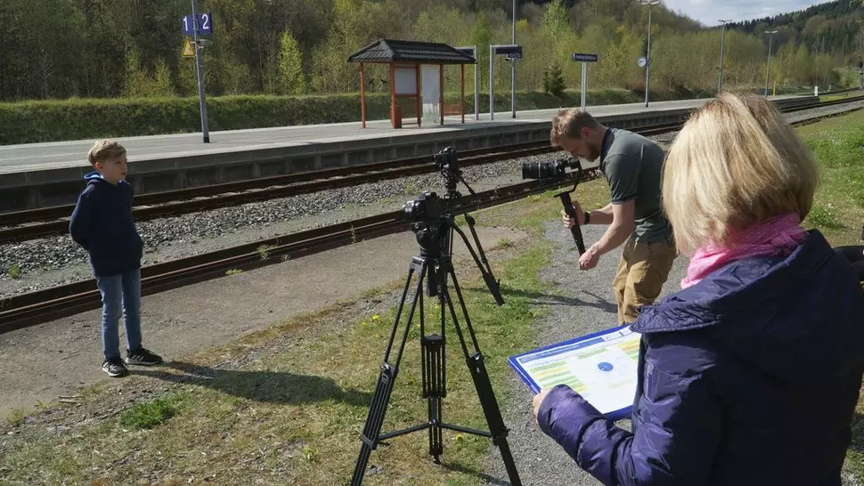 Filming with the most important ambassadors for the Smart Rail Connectivity Campus (Source: SRCC)