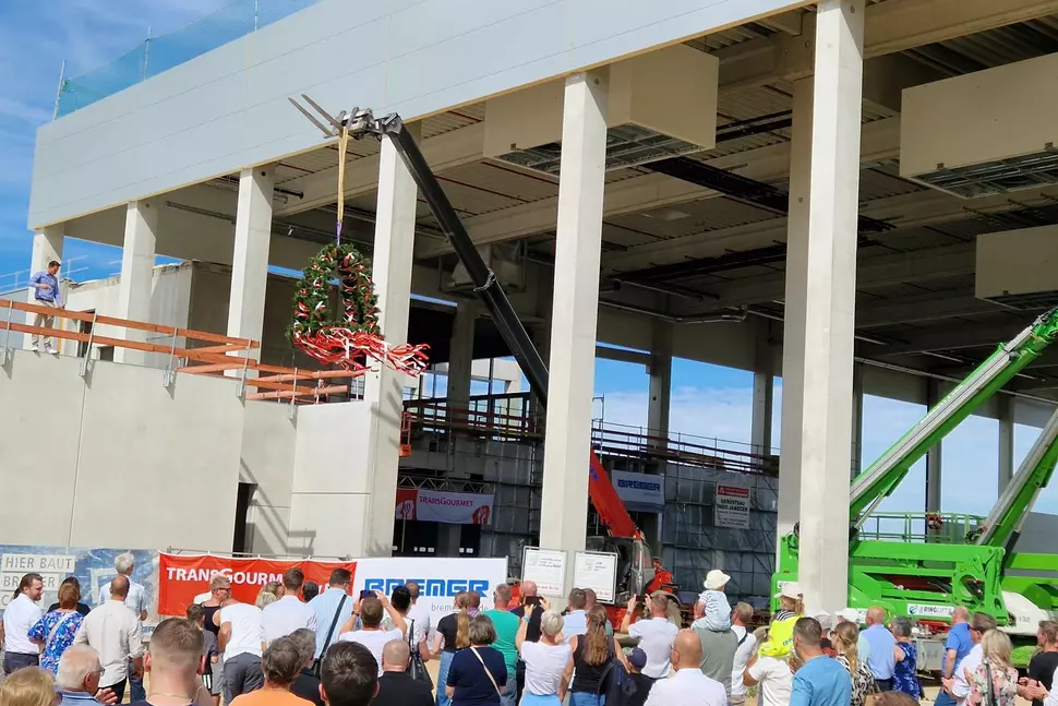 Topping-out ceremony for transgourmet in Striegistal (Source: WFS)