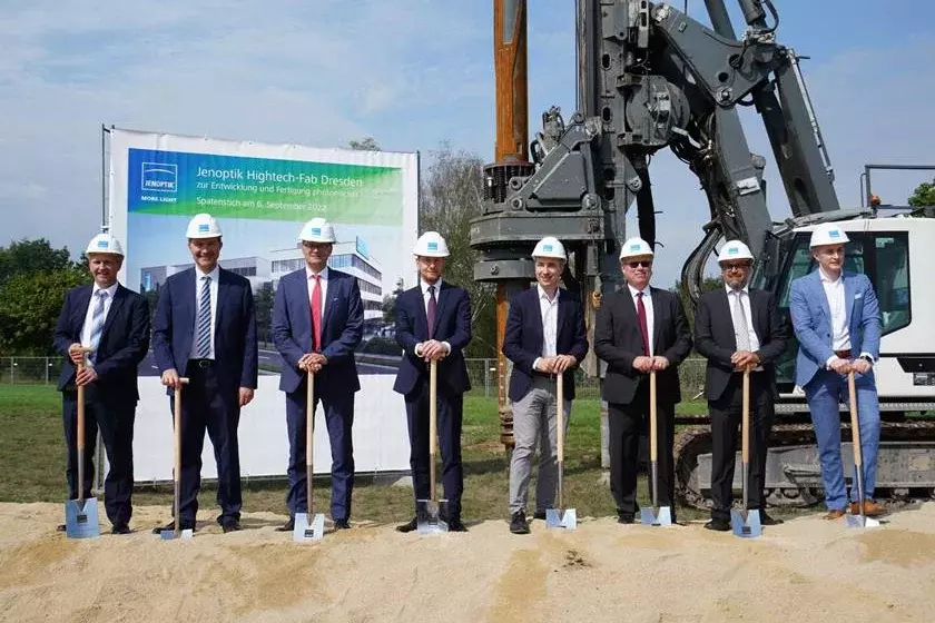 Jenoptik groundbreaking ceremony in Dresden, 2022 (Source: Saxony Trade & Invest Corp. - WFS)