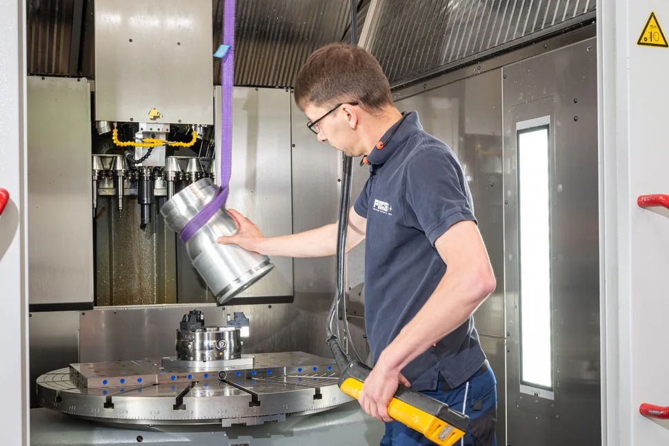 Man loading a machine