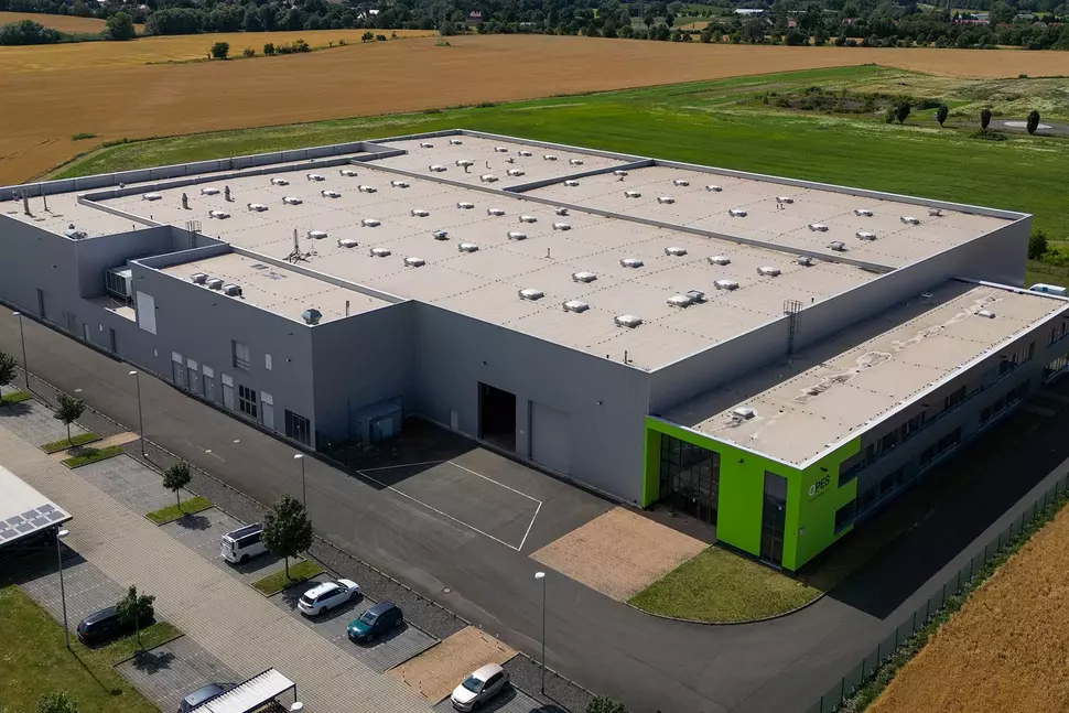 The OPES Solar Mobility plant in Zwenkau near Leipzig (aerial view)